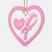 Pink Ribbon Pink Hope Bewustzijn van borstkanker Keramisch Ornament (Links)