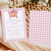 Pink Ribbon Pompoen, Gingham Roze Meisje Herfst Bo Kaart