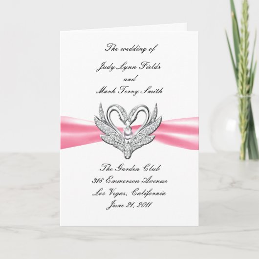 Pink Ribbon Silver Swans Program Kaart (Voorkant)