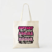 Pink Ribbon Support bewonder het borstbewustzijn v Tote Bag (Voorkant)
