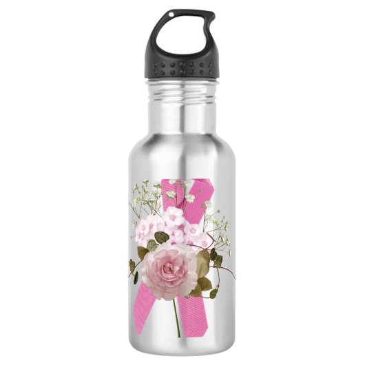 PInk Ribbon Survivor Waterfles (Voorkant)