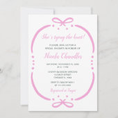 Pink Ribbon Vrijgezellenfeest Kaart (Voorkant)