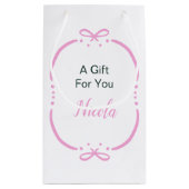 Pink Ribbon Vrijgezellenfeest Klein Cadeauzakje (Achterkant)