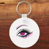 Pink Ribbon Warrior Borstkanker Awareness Month Sleutelhanger (Voorkant)