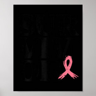 Pink Ribbon Warrior Borstkanker Bewustzijn Vrouwen Poster