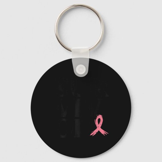 Pink Ribbon Warrior Borstkanker Bewustzijn Vrouwen Sleutelhanger (Voorkant)