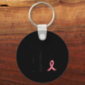Pink Ribbon Warrior Borstkanker Bewustzijn Vrouwen Sleutelhanger (Voorkant)