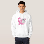 Pink Ribbon Warrior Friend Borstkanker Hoodie (Voorkant volledig)