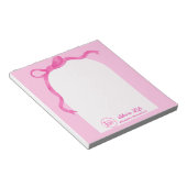 Pink Ribbon Wedding Gate Notitieblok (Schuin)