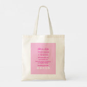 Pink Ribbon Wedding Organizer Business Promotion Tote Bag (Achterkant)