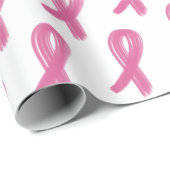 Pink Ribbon Wrapping Paper borstkankerbewustzijn Cadeaupapier (Rol Hoek)