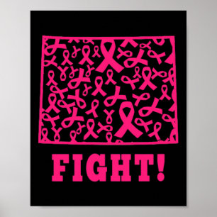 Pink Ribbon Wyoming Waarom Borstkanker Vechten Poster