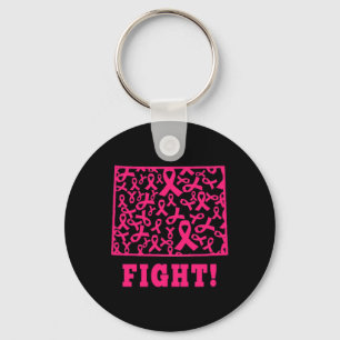 Pink Ribbon Wyoming Waarom Borstkanker Vechten Sleutelhanger