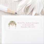 Pink Ribbons Floral Elegant Etiket (Insitu)