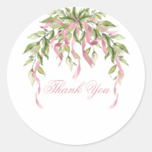 Pink Ribbons Floral Greenery
