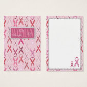 Pink Ribbons Gift Label Visitekaartje (Voorkant /achterkant)