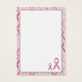 Pink Ribbons Gift Label Visitekaartje (Achterkant)