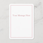 Pink Ribbons Greenery Elegant Bedankkaart (Achterkant)