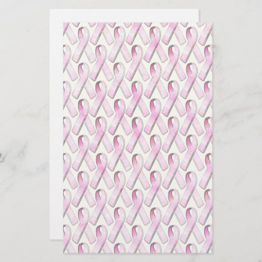 PINK RIBBONS PATTERN BRIEFPAPIER (Voorkant / Achterkant)