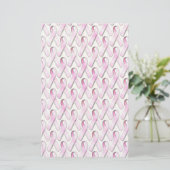PINK RIBBONS PATTERN BRIEFPAPIER (Staand voorkant)