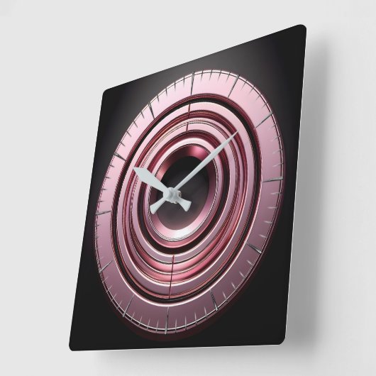 pink rings vierkante klok (Hoek)