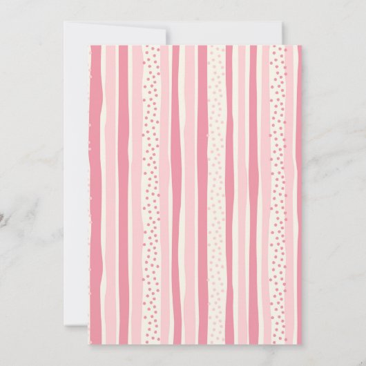 Pink Roaring Dinosaur 3-rex birthday Invitation Kaart (Achterkant)