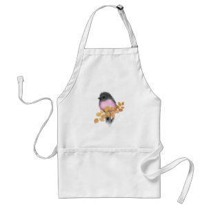 Pink Robin Bird Apron Standaard Schort