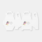 Pink Robin Bird Baby shower Bedankdoosjes (Uitgevouwen)