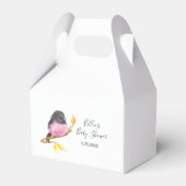 Pink Robin Bird Baby shower Bedankdoosjes (Voorkant Zijde)