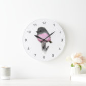 Pink Robin Bird Wall Clock Grote Klok (Huis)