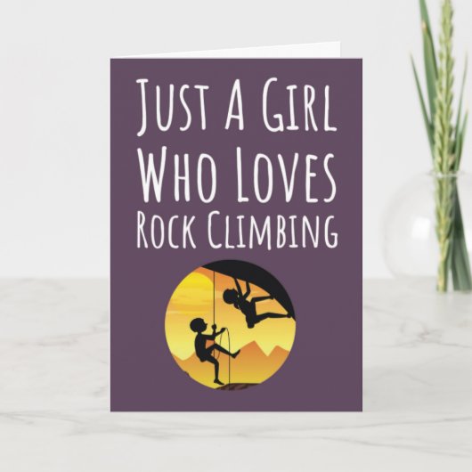 Pink Rock Climbing Cards For Baby Girls Kaart (Voorkant)