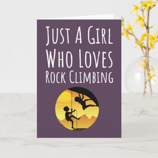 Pink Rock Climbing Cards For Baby Girls Kaart (Gele Bloem)