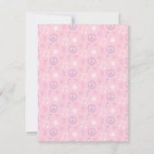 Pink Rock Star Girls Verjaardagsfeestje Uitnodigin Kaart (Achterkant)