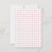 Pink Rocking Horse Baby shower Bedankt Card (Achterkant)