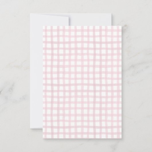 Pink Rocking Horse Baby shower Bedankt Card (Achterkant)