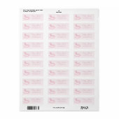 Pink Rocking Horse Baby shower retouradres Etiket (Full Sheet)