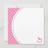 Pink Rocking Horse Birthday Kaart (Achterkant)