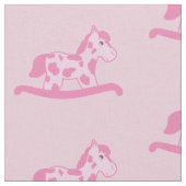 Pink Rocking Horse Pattern Stof (Close Up)