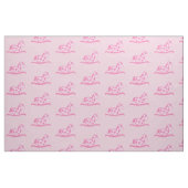 Pink Rocking Horse Pattern Stof (Fat Quarter)