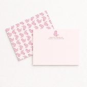 Pink Rodeo Boots Nursery Note Card Kaart