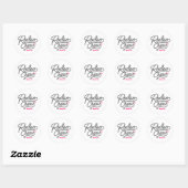 Pink Rodeo Crew Western Bachelorette Party Ronde Sticker (Vel)