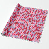 Pink Romantic and Feminine Harlequin Cadeaupapier (Uitgerold)