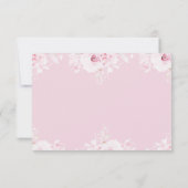 Pink Romantic Roses Elegant Pink RSVP Card (Achterkant)