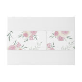 Pink Rose and Greenery Pattern Uitnodigingen Wikkel (Achterkant Voorbeeld)