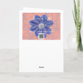 Pink Rose Art Bijbel Verse Kracht Kaart (Achterkant)