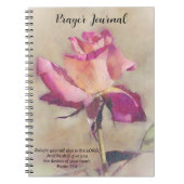 Pink Rose Art Faith Bijbel Verse Gebedsdagboek Notitieboek (Voorkant)