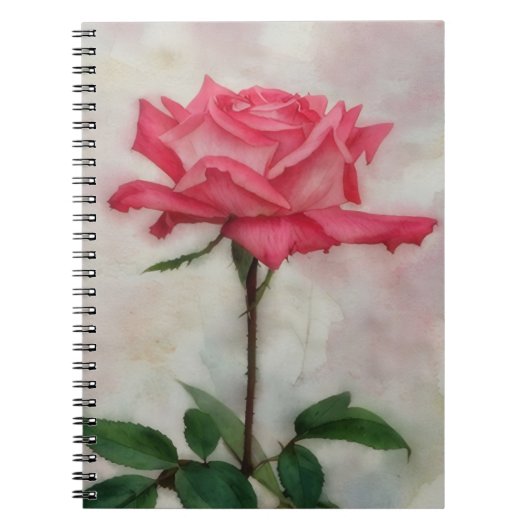 Pink Rose Art Flower Journal Notitieboek (Voorkant)