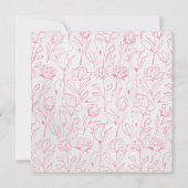 Pink Rose Baby Girl Wiccaning Naming Ceremony Kaart (Achterkant)