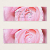 Pink Rose, bewaar de datum Mini Visitekaartjes (Voorkant /achterkant)