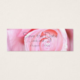 Pink Rose, bewaar de datum Mini Visitekaartjes